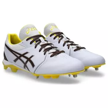 ASICS NEOCONNECT Baseball Shoes Unisex Size 105 1123A054, Adult, (White/Dark Brown), 27.5 cm, 2.5E