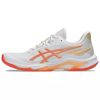 Asics NETBURNER BALLISTIC FF 4 Abrasion Resistant Low Top Training Shoes Women s White Orange Red 39.5