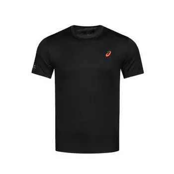 Asics Night Glow Series Logo Comfortable Breathable Moisture Wicking Short Sleeve T-Shirt Men Tops Black 2011C738-001 S