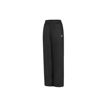 Asics Однотонные повседневные эластичные манжеты прямые свободные теплые трикотажные спортивные брюки женские низы черные 2032D048-001 M