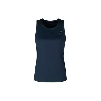 Asics Однотонный вязаный свитер с маленьким логотипом, дышащий, круглый вырез, спортивный жилет для бега, женские топы, темно-синий 2012C699-405 M