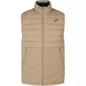 Asics Outdoor Casual Sports Zip-Up Stand Collar Vest Men Vests Khaki 2031E863-200 S