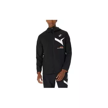 Asics Мужская куртка на молнии с капюшоном и принтом с рисунком, черная 2031E534-001 L