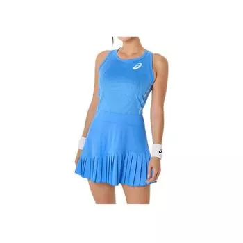 Asics Платье-спичка Круглый вырез Дышащее Удобное Платье без рукавов Женские платья Прибрежно-синий 2042A353-401 M