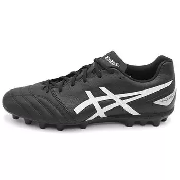 Asics Искусственный газон Pro Round Toe Lace-Up Ag (Резиновые короткие шипы) Прочные и легкие футбольные бутсы мужские футбольные бутсы черные белые 1103A116-001 40