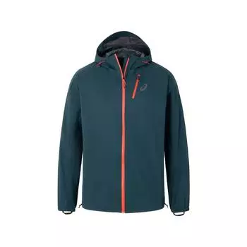 Asics Серия Outdoor Lifestyle Водоотталкивающая тканая куртка с капюшоном на молнии для мужчин куртки темно-зеленый 2011D265-300 M