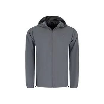 Asics Серия Спортивный Стиль Толстовка на молнии Однотонная Куртка с длинным рукавом Мужские куртки Темно-серый 2011D426-021 XL
