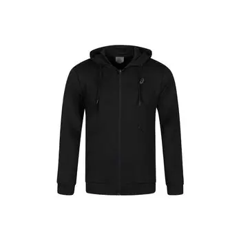 Asics Solid Color Casual Zip-Up Hooded Long Sleeve Jacket Men jackets Black 2031E426-001 L