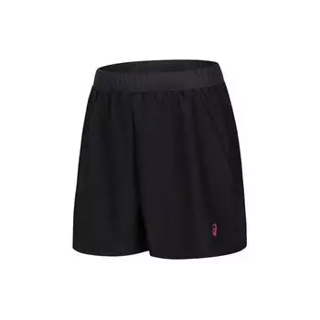 Asics Solid Color Elastic Comfortable Breathable Casual Shorts Women shorts Black 2012C672-001 XL