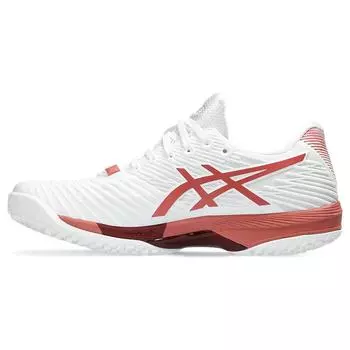 Asics Solution Speed FF 2 OC Cushioning Low Top Tennis Shoes Women s Red White 37