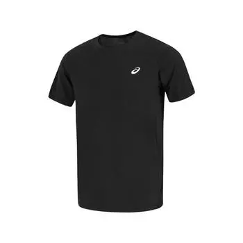 Asics Спортивная серия Lifestyle Влагоотводящая Быстросохнущая Светоотражающая Футболка с коротким рукавом Мужские топы Черный 2031F138-001 M