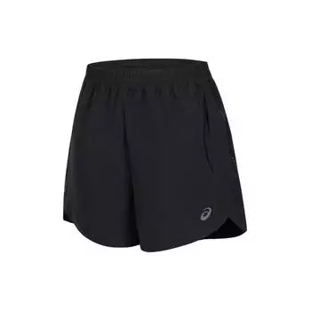 Asics Спортивные шорты для активного отдыха, светоотражающие, для ночного бега, быстросохнущие, эластичные, женские, черные 2012C954-001 XL