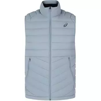 Asics Sports Lifestyle Series Brand Logo Pattern Outdoor Casual Sports Zipper Stand Collar Vest Men vest Blue 2031E863-400 XL