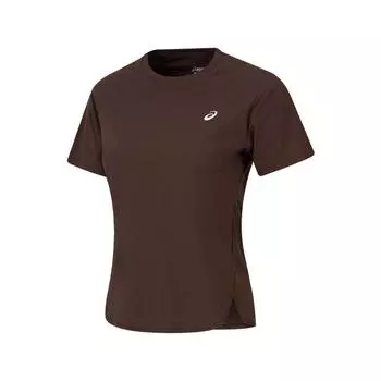 Asics Techplus Модная Универсальная Приятная к Коже Футболка с Коротким Рукавом Женские Топы Кофе 2012D253-200 L