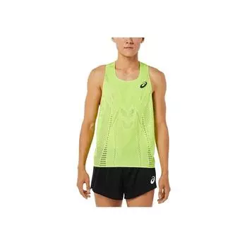 Asics Track Elite Activbreeze Quick-Dry Ventilation Vest Men Vests Green Yellow 2091A521-302 S