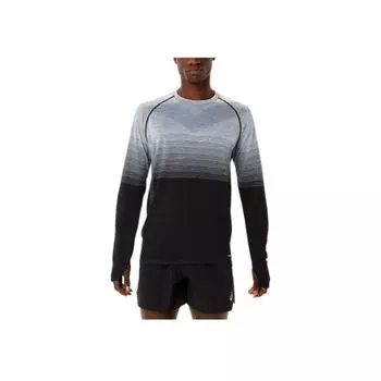 Asics Удобная дышащая спортивная футболка с круглым вырезом и длинным рукавом реглан для мужчин, серая 2011C394-002 S