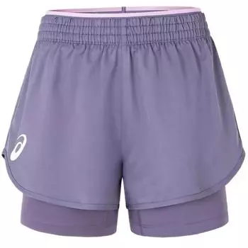 Asics Womens Tennis Series Quick-Dry Casual Breathable Two-In-One Sports Shorts Women Shorts Purple 2042A352-500 S