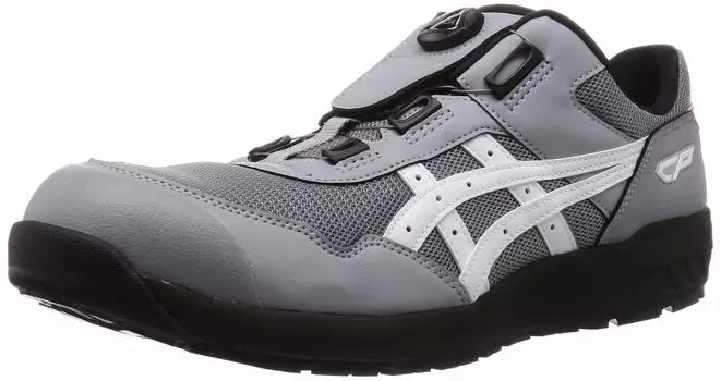 ASICS Working Winjob CP209 Safety Work Shoes with BOA JSAA Type A Toe Size 3E Cap, Slip-Resistant Sole, fuzeGEL, Seatrock/White, 24.0 cm,
