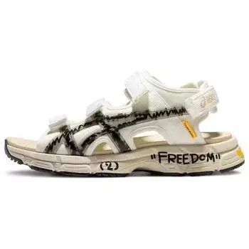 Asics X Trouble Smile Kahana Sd2 Sandals White Black Beige 39