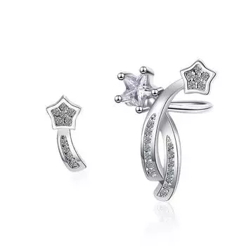 Асимметричная звезда, милая женская модная звезда, серьги-гвоздики, элегантный темперамент, украшения для банкета, праздничные подарки для подруг