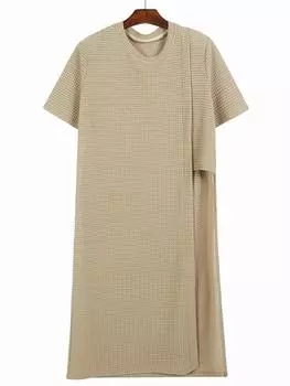 Асимметричное платье-футболка XITAO с вырезами LYD1888