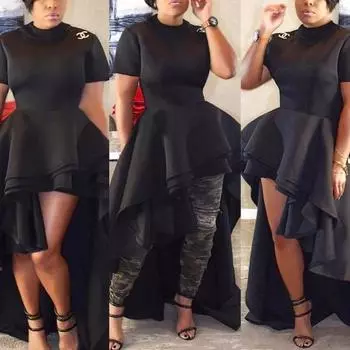 Асимметричное высокое низкое каскадное вечернее платье, модные женские платья с коротким рукавом и молнией сзади, до середины икры XS белый