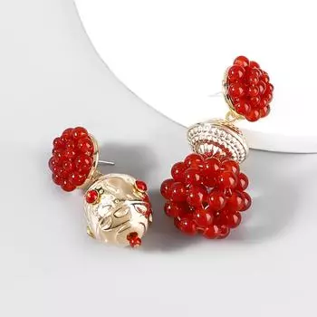 Асимметричные геометрические серьги из сплава и смолы в стиле ретро — трендовая женственная мода. Asymmetry