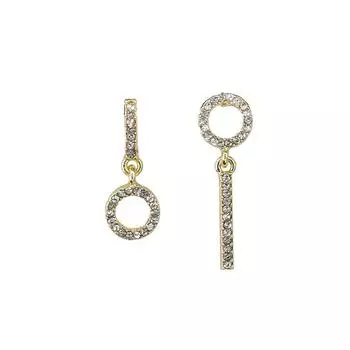 Асимметричные геометрические серьги Простые бриллиантовые универсальные серьги Корейский стиль Холодный стиль Новый стиль