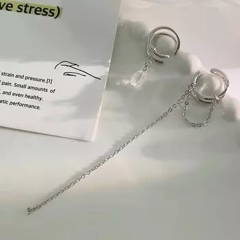 Асимметричные клипсы с кисточками, легкие, роскошные, высококачественные, чтобы лицо выглядело стройным и нишевые серьги без прокола ушей, украшение для ушей