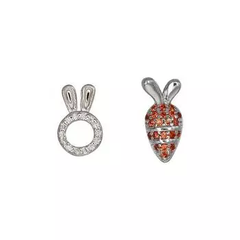 Асимметричные полые серьги-кролики-редиски для женщин, милые простые сладкие серьги