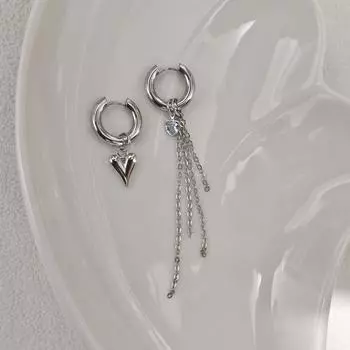 Асимметричные серьги-цепочки с бахромой, креативный нишевый дизайн, серьги-трансформеры