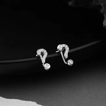 Асимметричные серьги-гвоздики с восклицательным знаком и вопросительным знаком, женские простые корейские серьги, персонализированные креативные серьги-символы, модные серьги