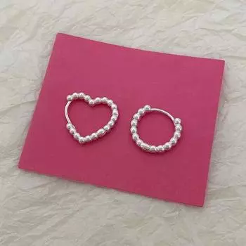 Асимметричные серьги-пряжки Love Ear Buckle, женские, простые, темпераментные, круглые, металлические серьги, легкие, роскошные, милые, простые, в форме сердца