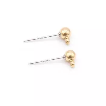 Асимметричные серьги-пусеты из серебра 925 пробы: Хёна Дизайн Яичница и Единорог