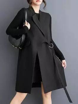 Асимметричные жилеты без рукавов XITAO LJ1083 One Size чёрный