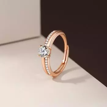 Асимметричный ряд бриллиантовое кольцо женское легкое роскошное темперамент