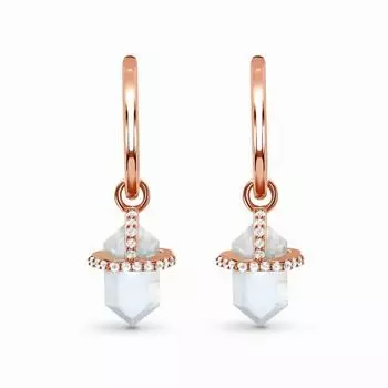 AsinLove розовое золото циркон драгоценные камни капли воды синтез лунный камень серьги-капли для женщин настоящее ювелирное изделие из стерлингового серебра 925 пробы