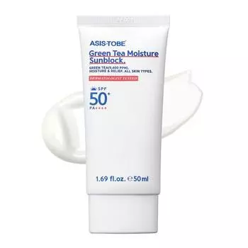 asis-tobe Увлажняющий солнцезащитный крем с зеленым чаем 50 мл