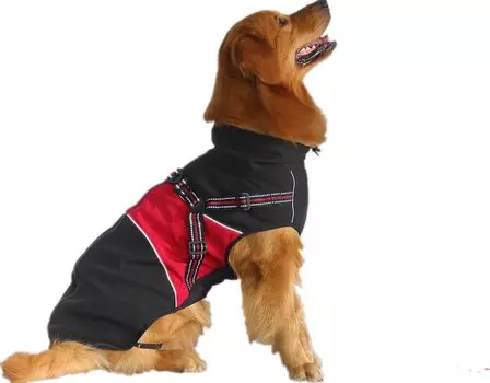 ASMPET Dog Cold Dog Cold Weather Dog Dog Soft Dog Pet Large Dog Red 5XL Одежда, Осенне-зимнее пальто, Водонепроницаемый, Защита, Пальто, Зима, Одежда,