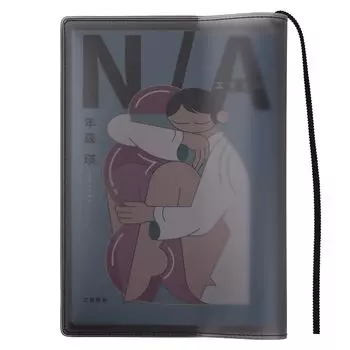 aso Прозрачная обложка для книги Fog Сделано в Японии Прозрачная матовая обложка для твердого переплета Твердый переплет [ ] 46-размер (Черный/черный 46-го размера) FG-M241-BL