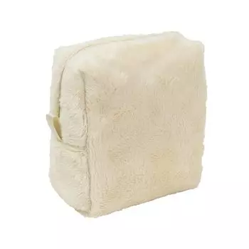 aso Пушистый мешочек M Размер аксессуаров Чехол с ластовицей Косметичка Пушистый мех Искусственный мех [ ] (Белый/Размер M) se-fp280-ow-m