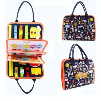 ASPALAND Бизиборд Развивающая игрушка Переодевание Тренировка кончиков пальцев Улучшение жизненных навыков Развитие чувствительности Подарок на день рождения