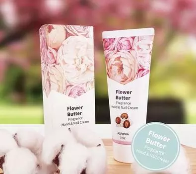 ASPASIA Крем для рук с маслом ши 100 г — глубокое увлажнение и питание (Цветок/Хлопок) (2 варианта)