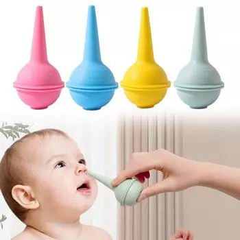 Аспиратор для удаления слизи, детский назальный аспиратор для очистки дыхательных путей, детский носовой отсос, многоразовый очиститель носа для младенцев синий