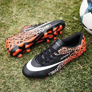 Assassin Football Shoes Adult Children Low Top AG Spikes Broken Nails Artificial Group Training Shoes Football Shoes 35 белый