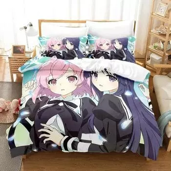 Assault Lily Bouquet Bedding Set Single Twin Full Queen King Size Bed Set Adult Kid Bedroom Duvetcover Sets Anime Bed Sheet Set 70x133cm 2pcs