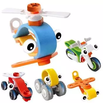 Assembly Building Blocks 2017 New Creative Screw Disassemble DIY Car Airplane Block Gifts Toys for C 1
