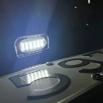 Assembly Waterproof 12V LED White License Plate Light for Benz W203 2pcs Number Plate Lamp белый