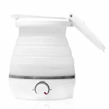 ASSIKE Electric Overseas Электрический двойной обогрев Спящий в белом чайнике, Кемпинг, Совместимый, Чайник, На открытом воздухе, Складной, Удержание, Портативный,