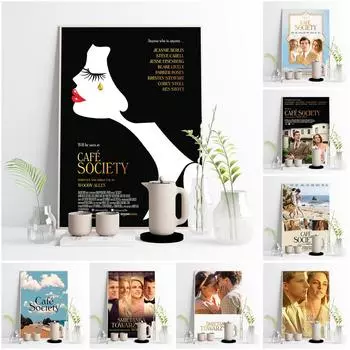 Ассоциация кафе, романтическая комедия, художественный постер, фильм, наклейка на стену, видеозал, кинотеатр, картина маслом, современное украшение для дома 21cm30cm NoFrame